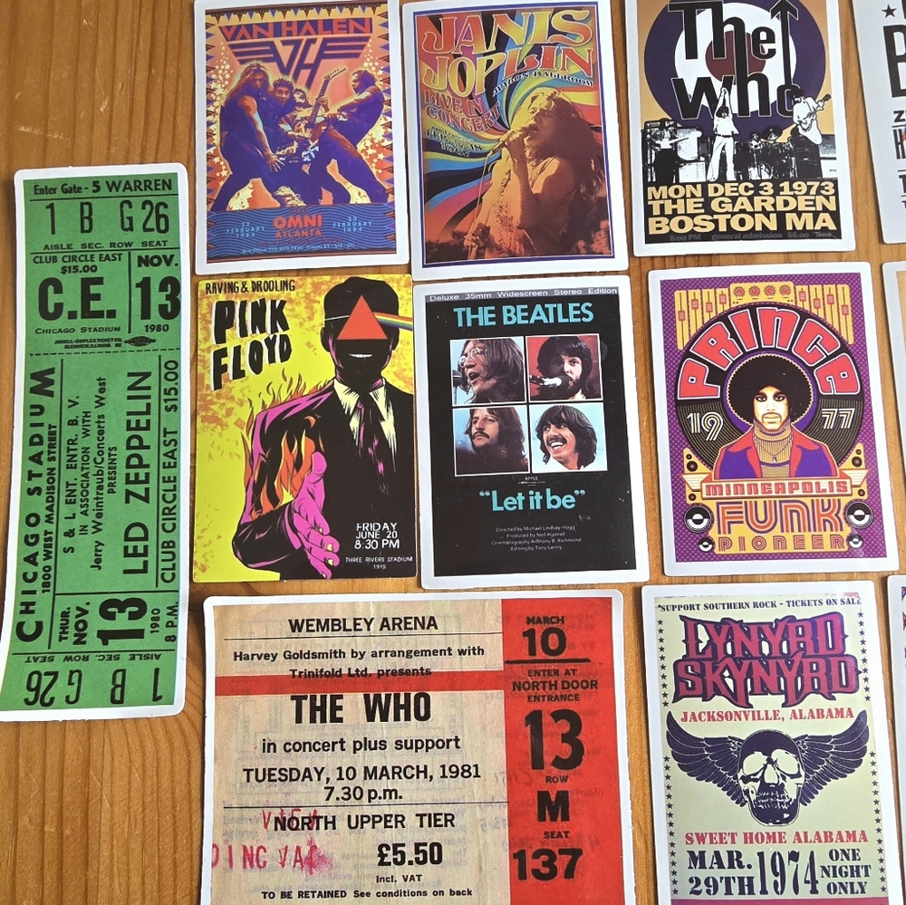26 Classic Concert Stickers Collection - Picture 6 of 8